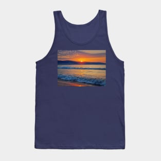 Beautiful sunrise at the Bulgarian coastline of Black Sea Tank Top